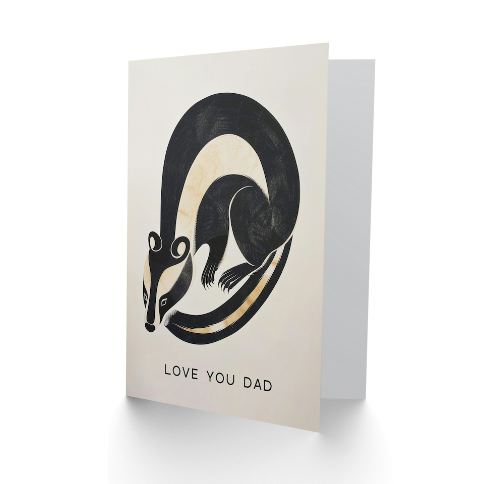 image 1 of Love You Inuit Style Badger Fathers Day Dad Card