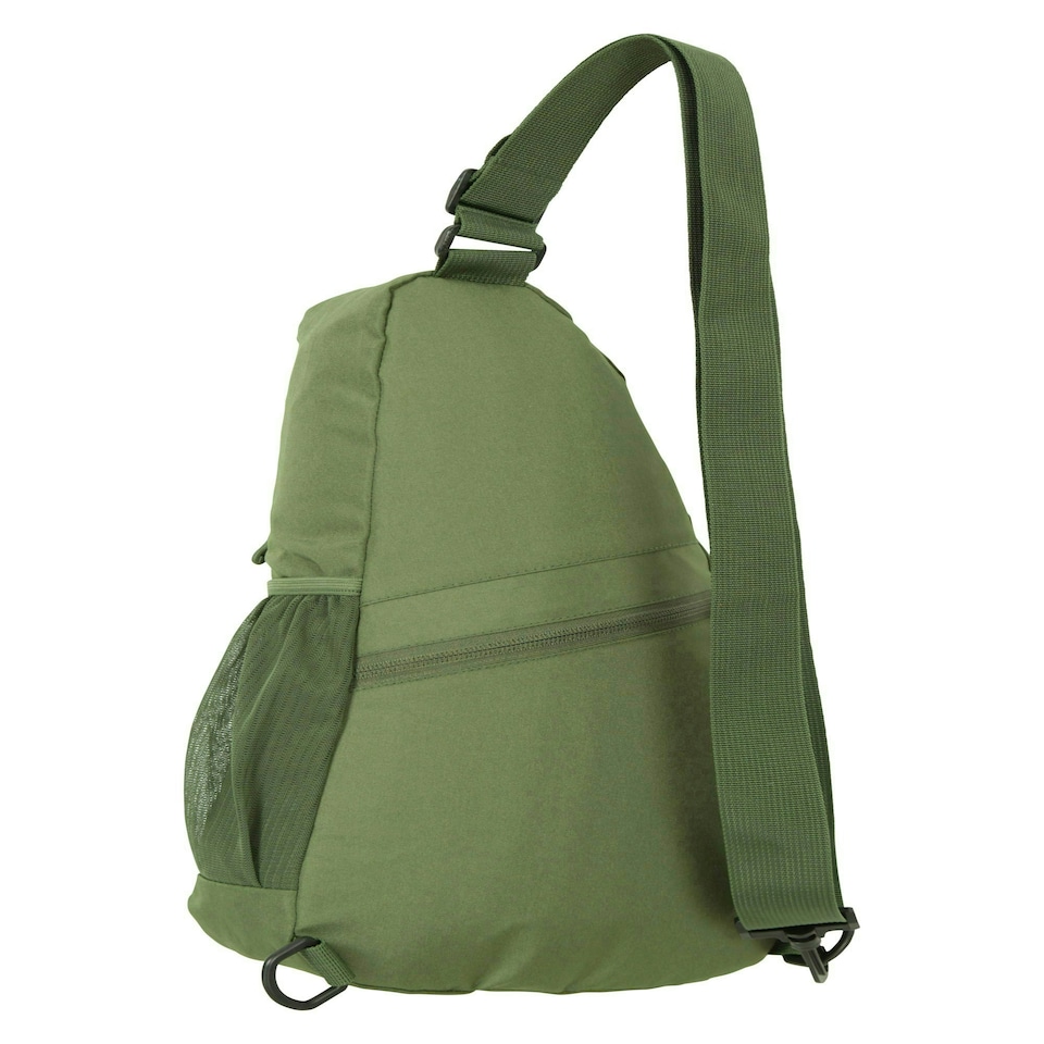 image 1 of Mountain Warehouse Unisex Classic Sling Bag Breathable Lightweight Shoulder Sack Green | Khaki