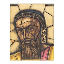 St Luke Stained Glass Design Holst Huge Wall Art Print 18X24 In
