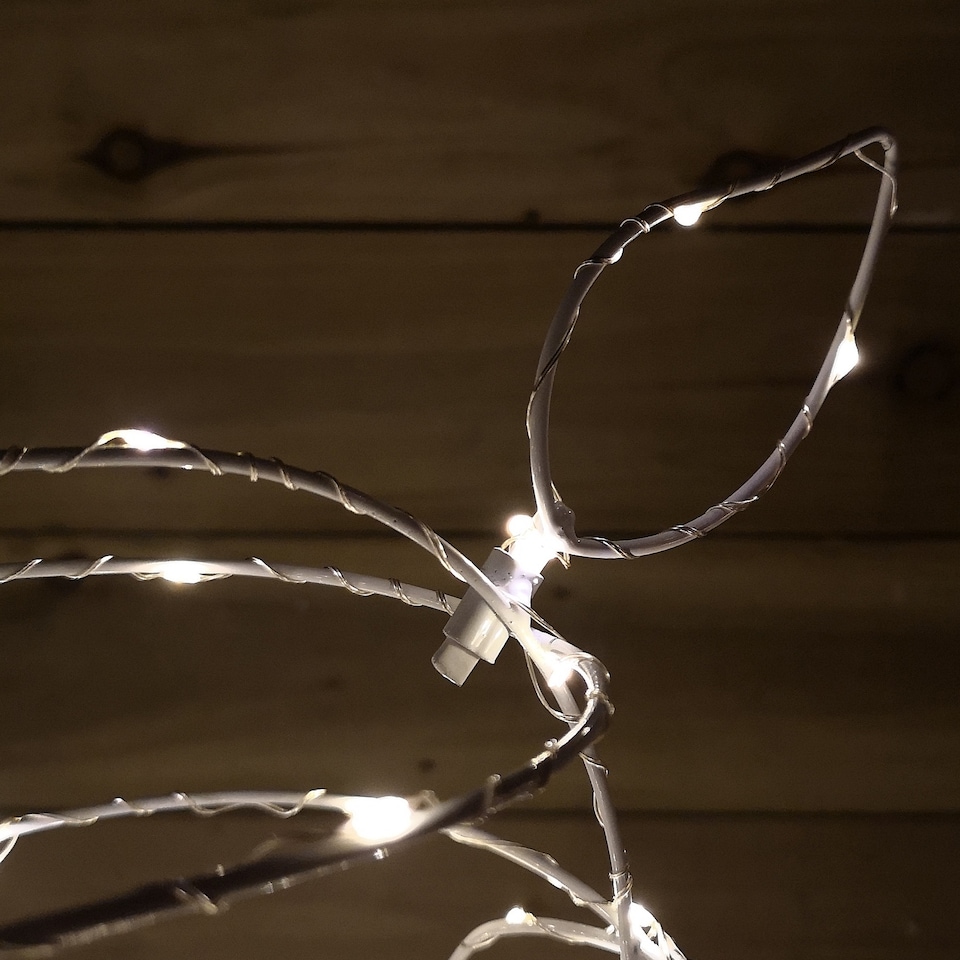 image 1 of 63cm Outdoor Twinkling LED Grazing Reindeer Christmas Decoration in Warm White