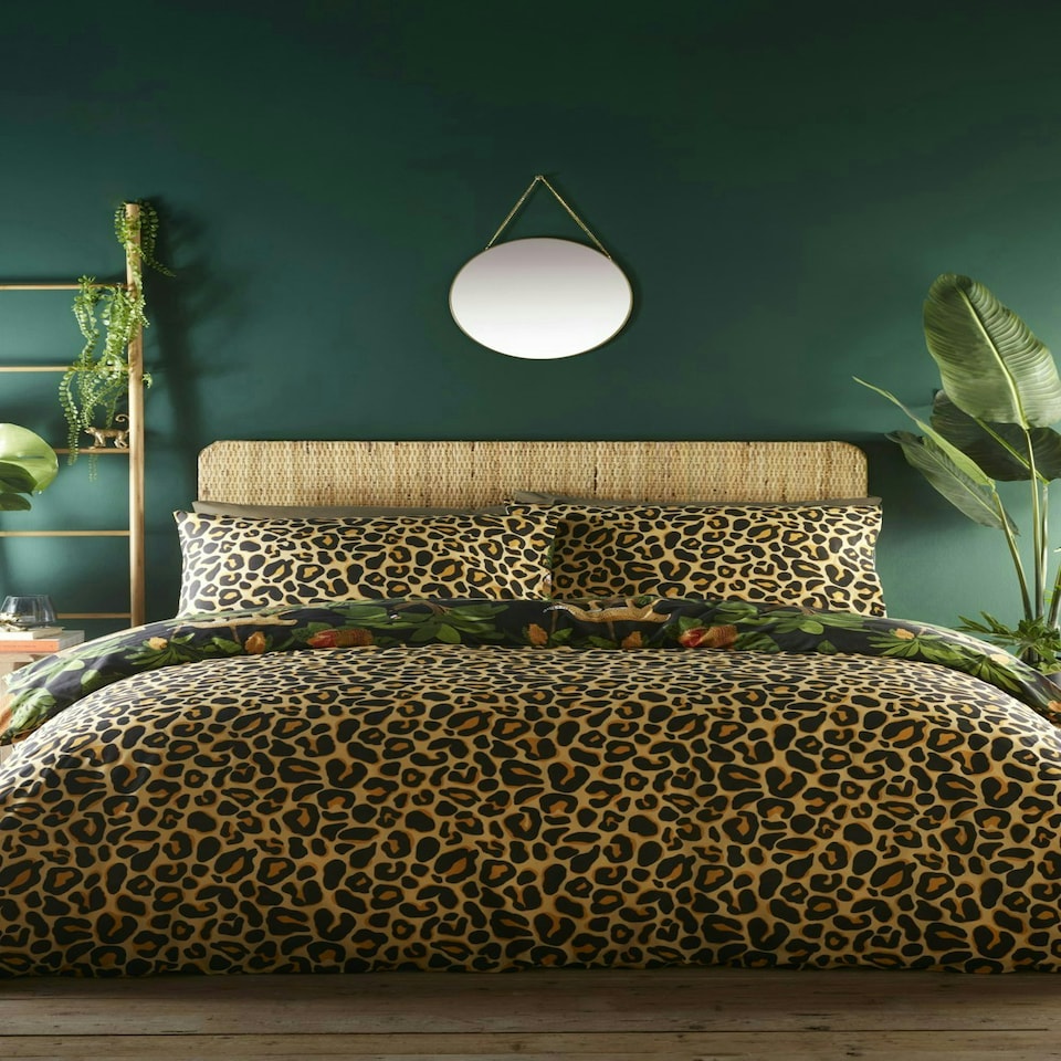 image 1 of Jungle Cats Duvet Cover Set - Single - Multi