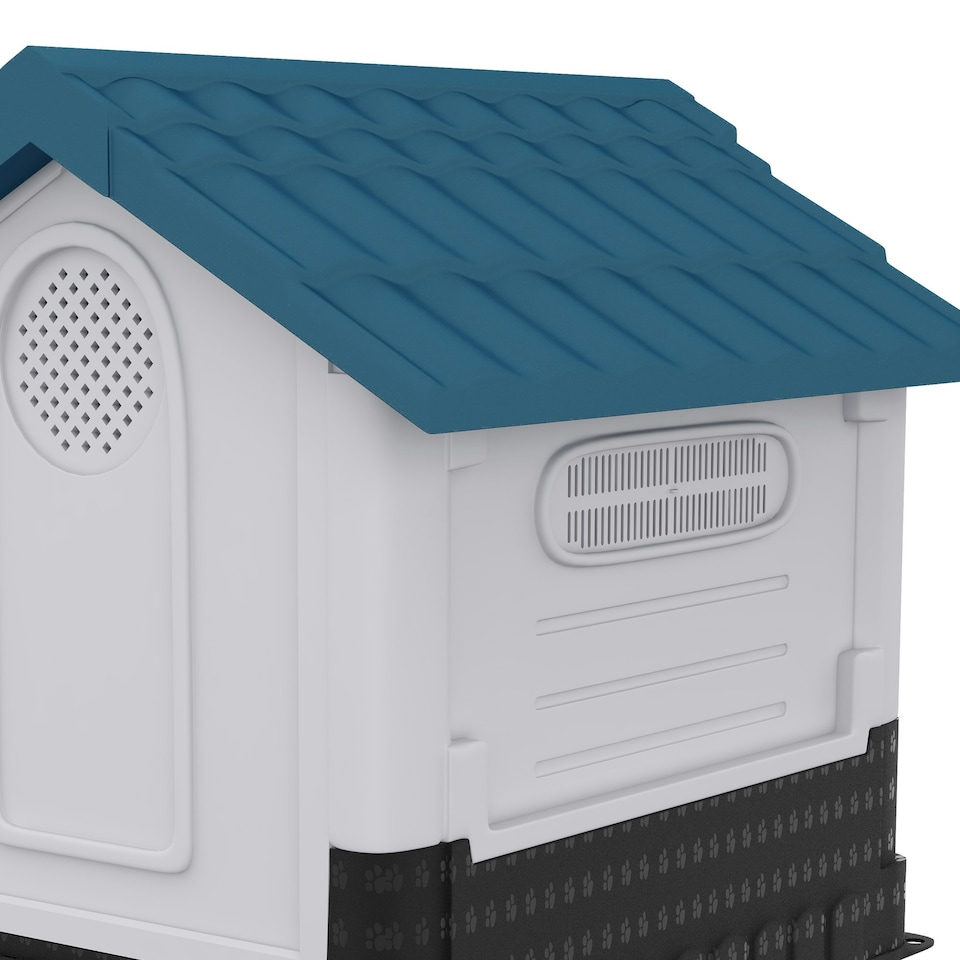 image 1 of PawHut Dog Kennel for Outside, for M and L Dogs, 101 x 88 x 99cm, Blue