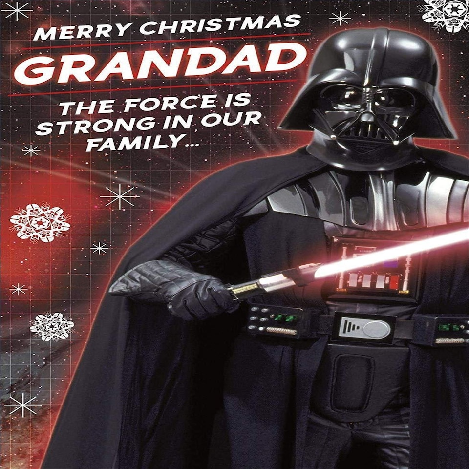 image 1 of Star Wars Grandad Christmas Card Darth Vader