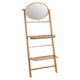 image 4 of Interiors By Premier Versatile 5 Tier Towel Rack With Mirror, Integrated Mirror Towel Rack For Washroom, Foldable Toiletries Trays