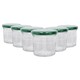 image 1 of Argon Tableware Glass Jam Jars with Green Lids - 130ml - Pack of 6