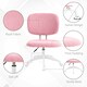 image 5 of Vinsetto Fluffy Home Office Chair with Adjustable Height, Armless, Pink