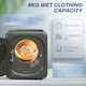 image 4 of HOMCOM 4kg 800W Vented Tumble Dryer with Deodorize, Smart Mode, Grey