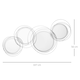 image 7 of HOMCOM Metal Wall Art Decorative Mirror Decor Modern Wall Sculpture Silver