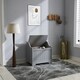 image 8 of HOMCOM Storage Trunk with Safety Hinge for Living Room, 56.4cm Grey