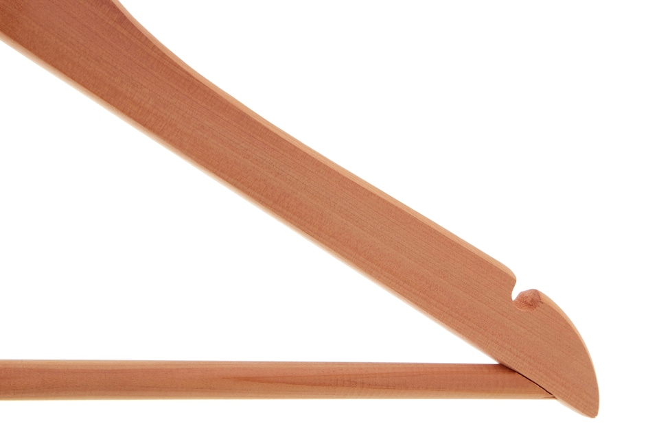 image 1 of Interiors by Premier Cedar Wood Clothes Hanger, Natural Anti-Moth Hanger With Shoulder Notches And Chrome Hook