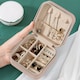 image 2 of Living and Home Portable Jewelry Organizer Box with Multiple Compartments-Pink | Pink