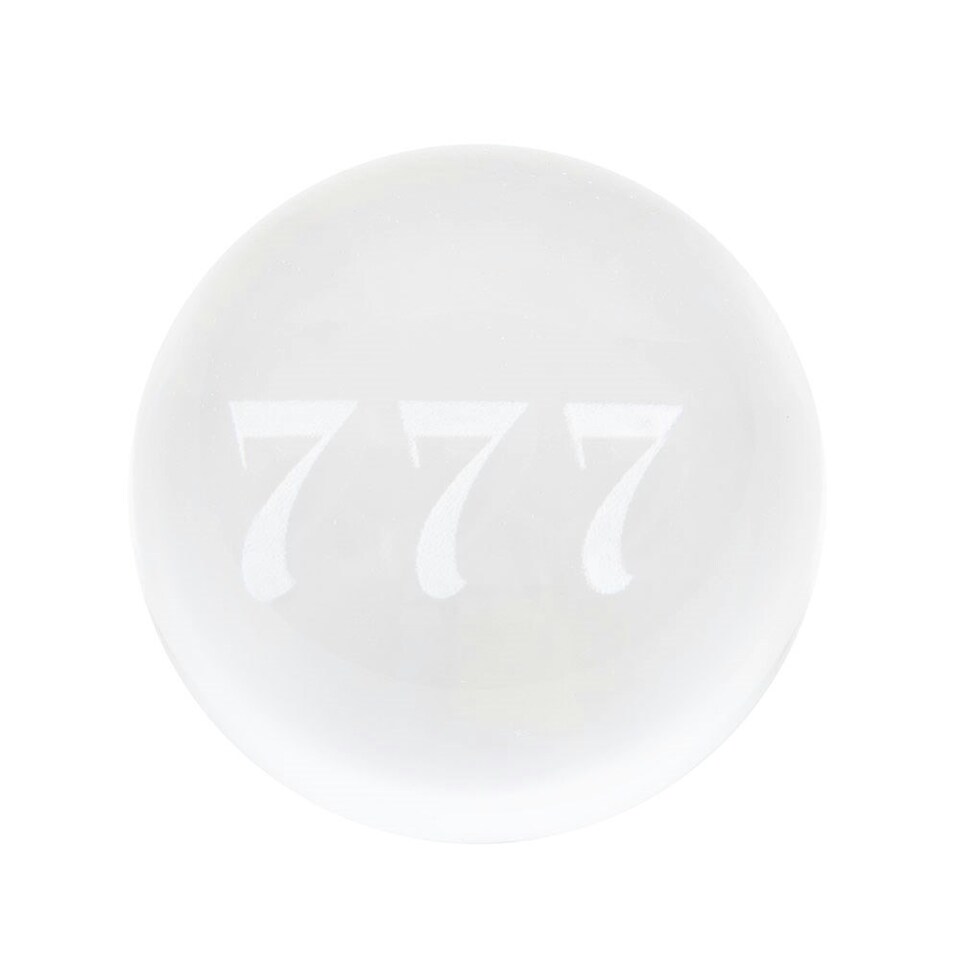 image 1 of Something Different 777 Angel Number Crystal Ball - Clear - One Size