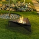 image 2 of Primrose Steel Triangle Pyramid Outdoor Black Fire Bowl Pit 79cm