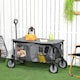 image 2 of Outsunny Folding Wagon Garden Cart Collapsible Camping Trolley for Outdoor