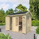 image 1 of Wrexham 1-Log Cabin, Wooden Garden Room, Timber Summerhouse, Home Office - L430 x W288.1 x H250.8 cm Brown