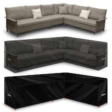 Futura L Shape 260x210x80cm Waterproof Garden Furniture Cover 600D | Black | Black | 260x210x80cm | 1