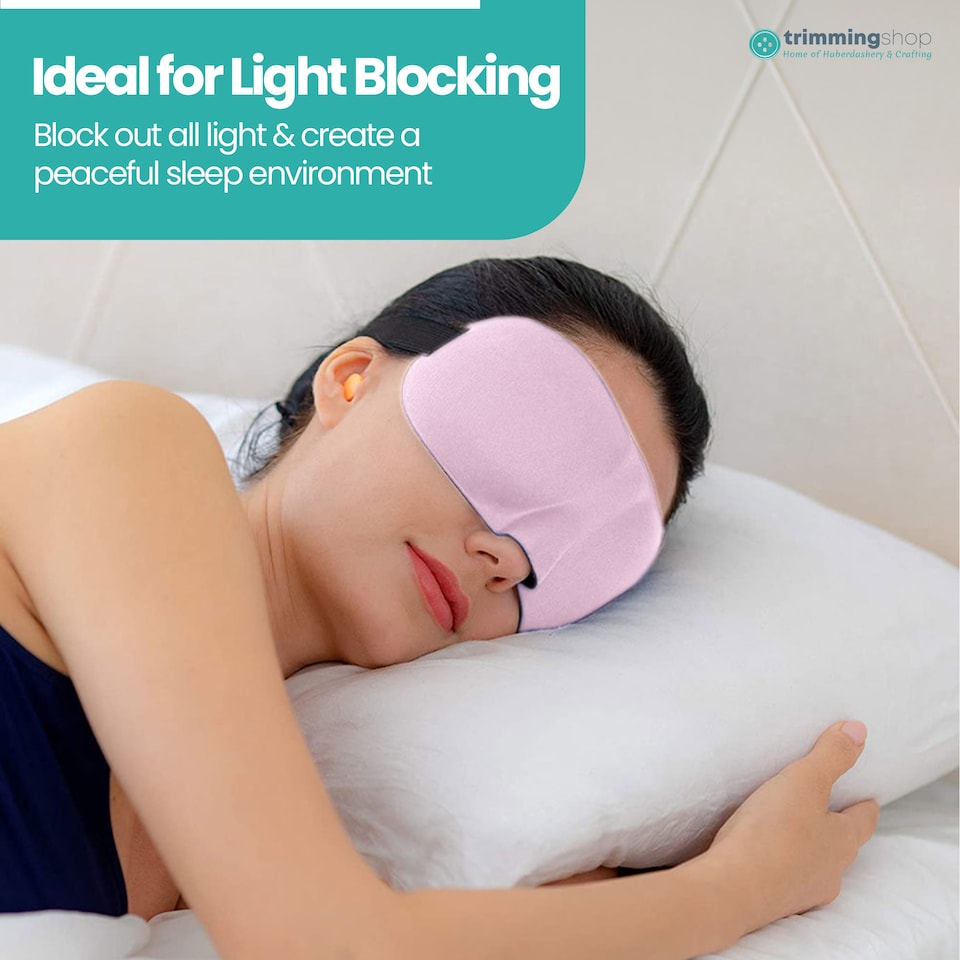 image 1 of 3D Sleep Eye Mask with Adjustable Strap Luxury Blindfold Sleep Mask