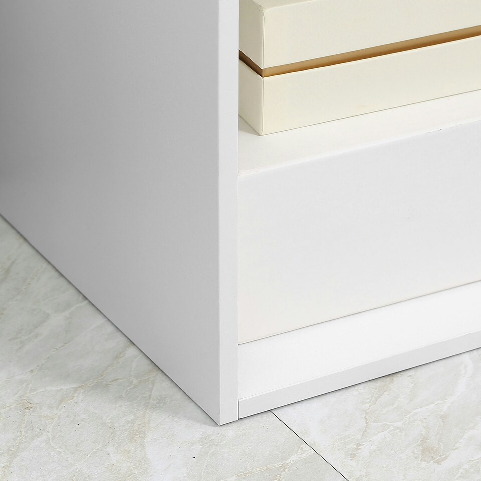 image 1 of HOMCOM Storage Cabinet with 6 Cubes Closet Organiser with 3-Tier Shelf, White