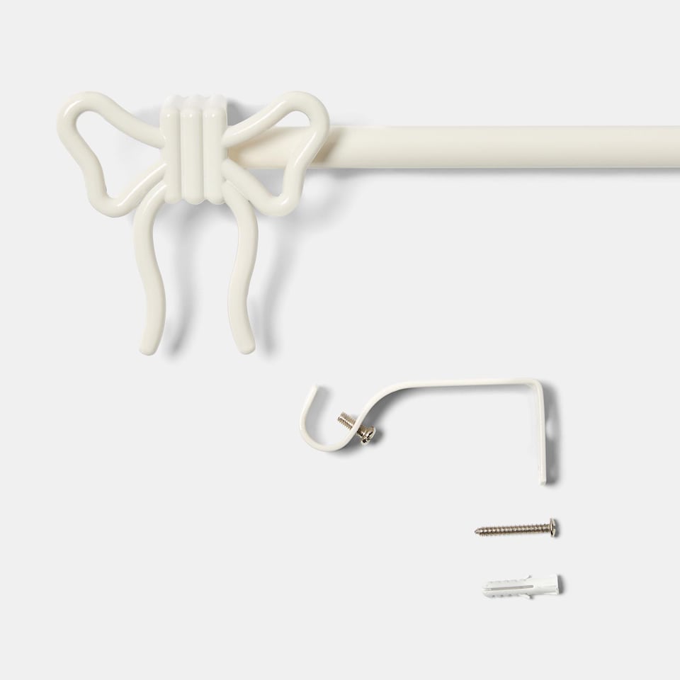 image 1 of OHS Bow Finial Curtain Pole Extendable 16mm Metal End Rod