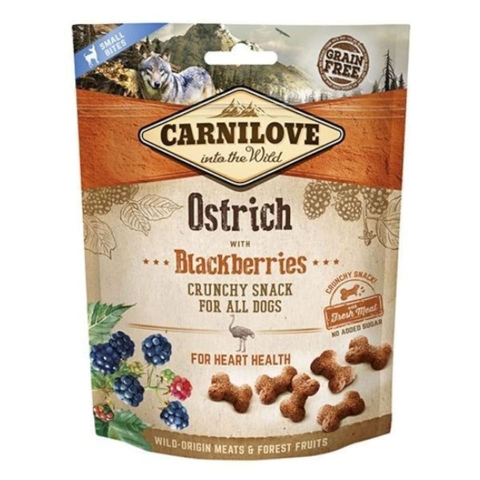 image 1 of Carnilove Ostrich with Blackberries Dog Treat 200g (3 Packs)