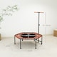 image 3 of SPORTNOW Fitness Trampoline with Adjustable Handle, LED Lights, Orange