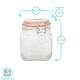 image 3 of Argon Tableware Square Glass Jar with Clip-Top Lid - 760ml
