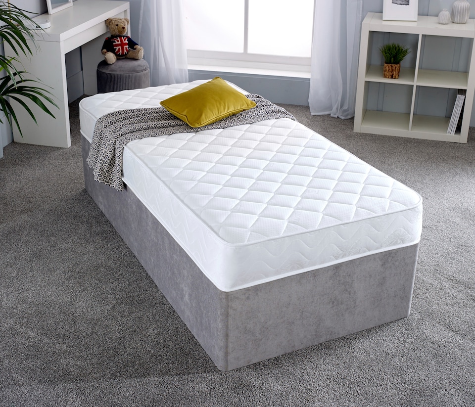image 1 of Darcy Diamond Micro Quilted Spring Mattress - 7 inch Deep | White