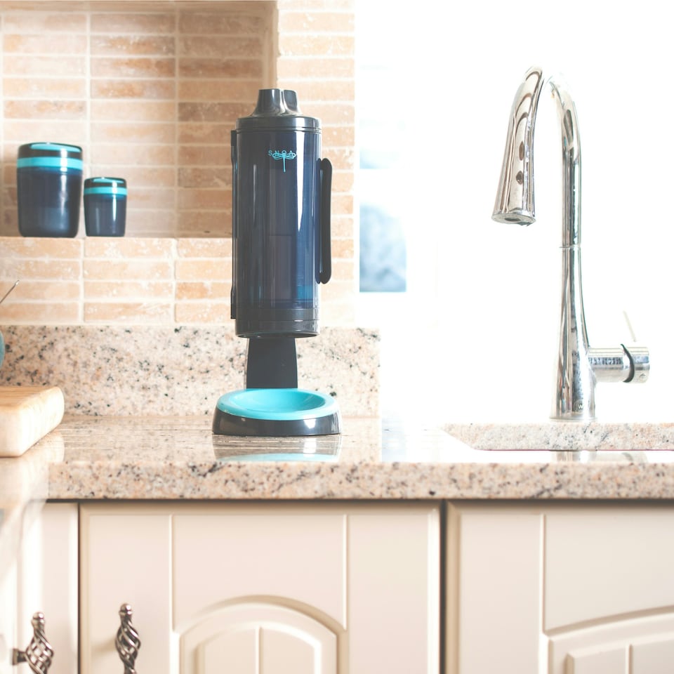 image 1 of SNOAP Dispenser (Anthracite Grey) with Counter Stand and 2 Soaps