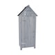 image 1 of JSH Bideford Tall 180cm Wooden Garden Storage Shed Unit with Pitched Roof - Grey