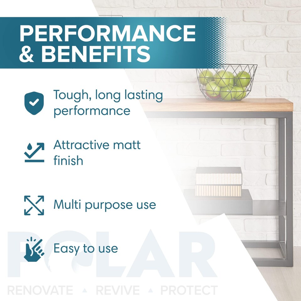 image 1 of Polar Masonry Paint Multi-Purpose Interior & Exterior Emulsion Paint Matt | White | White | 500 ml