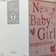 image 4 of New Baby Girl Congratulations Greeting Card