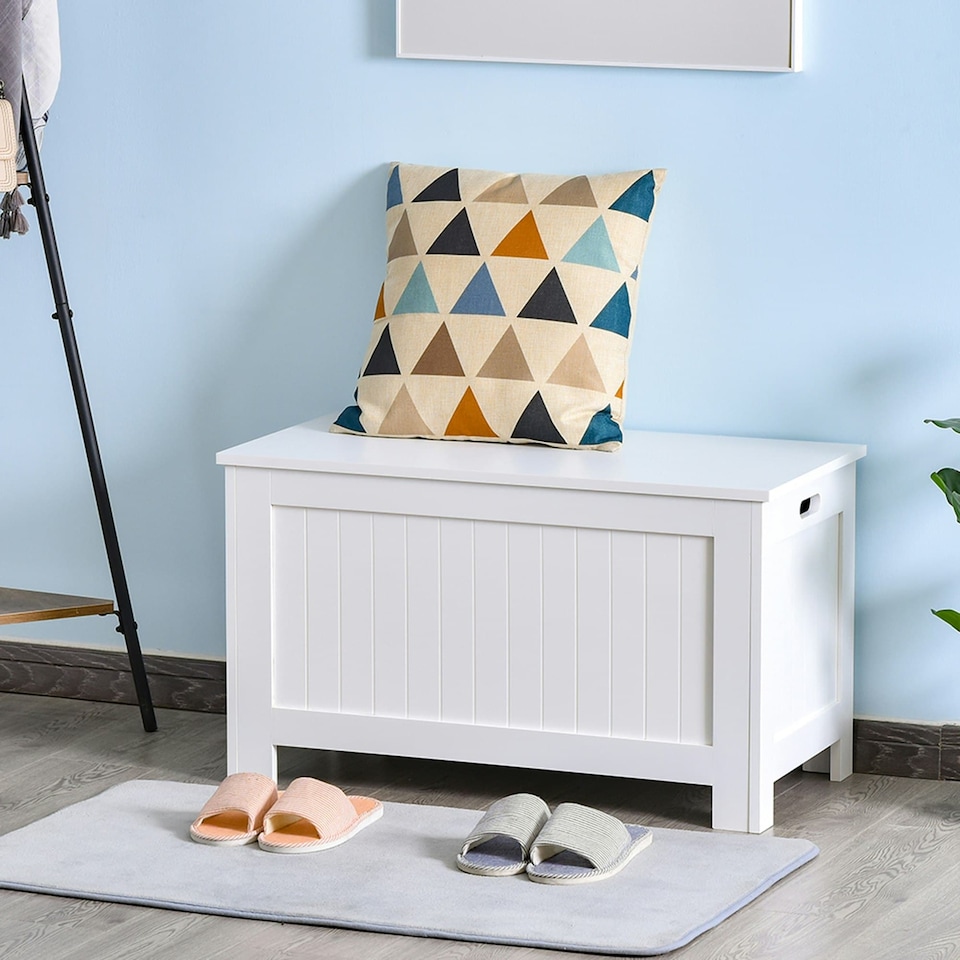image 1 of HOMCOM Large Storage Box Toy Chest Cabinet Unit Organizer with Safety Hinges