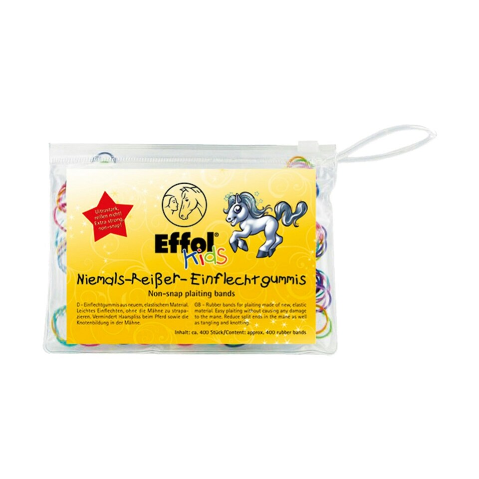 image 1 of Effol Childrens/Kids Slickerbands Non-Snap Plaiting Bands - Coloured - Regular