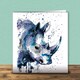 image 2 of Watercolour Rhino - Elizabeth Grant Art Card