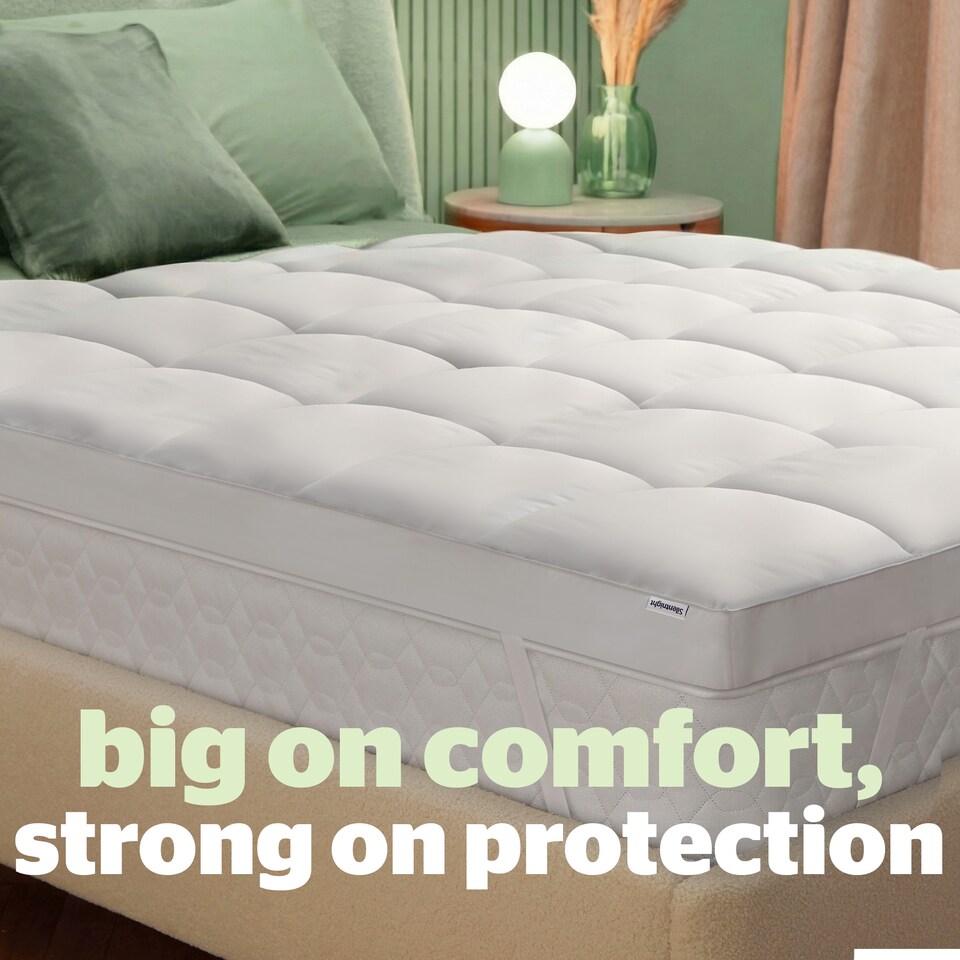 image 1 of Silentnight Anti-Allergy Ultimate Mattress Topper 1000, 10cm Thick | White | 1