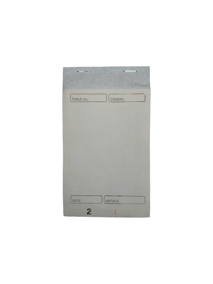 image 1 of Pack of 10 95mm x 170mm White Duplicate with Carbon Restaurant Pads