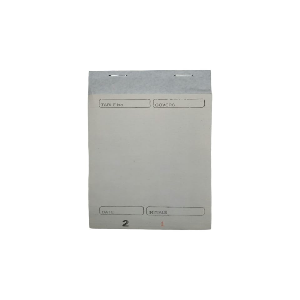 image 1 of Pack of 10 95mm x 170mm White Duplicate with Carbon Restaurant Pads