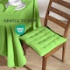 image 3 of Homescapes 4 x Seat Pads Luxury Cotton Indoor Outdoor Garden Dining Cushion Lime | Green | 40 x 40 cm | 4