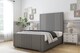 image 2 of Sloomy Harrington Pewter Dumfries Bed Frame With Mattress With 50" Upholstered Headboard 3' Single