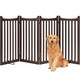 image 1 of Yaheetech 4-Panel Pet Puppy Fence with Two Support Feet, 50 × 90.5 cm N/A | Espresso