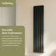 image 3 of Embrace Vertical Double Panel Radiator, 1800mm x 354mm - Anthracite | Grey | Anthracite | 1