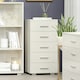 image 4 of Lido, 5 Narrow Chest Of Drawers White