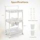 image 2 of COSTWAY 3-Tier Rolling Storage Cart Utility Cart