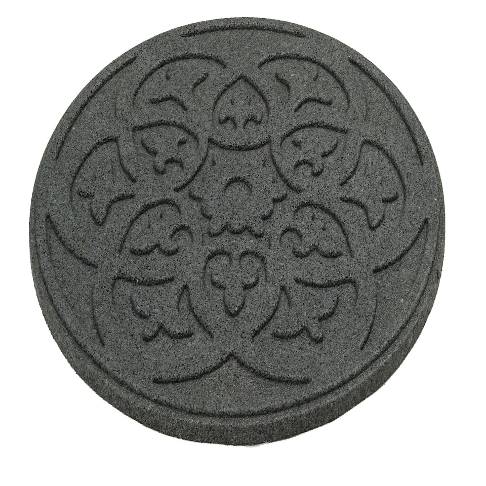 image 1 of Eco-Friendly Garden Stepping Stones - Scroll - Grey (Pack of 4)