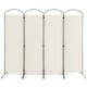 image 3 of COSTWAY 188cm 4 Portable Panel Room Divider Folding Privacy Screen Divider White