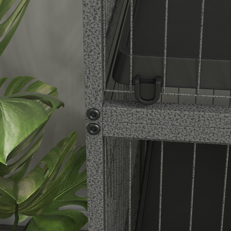 image 1 of PawHut Small Animal Cages for Chinchilla Ferret Kitten on Wheels W/ Hammock Tray