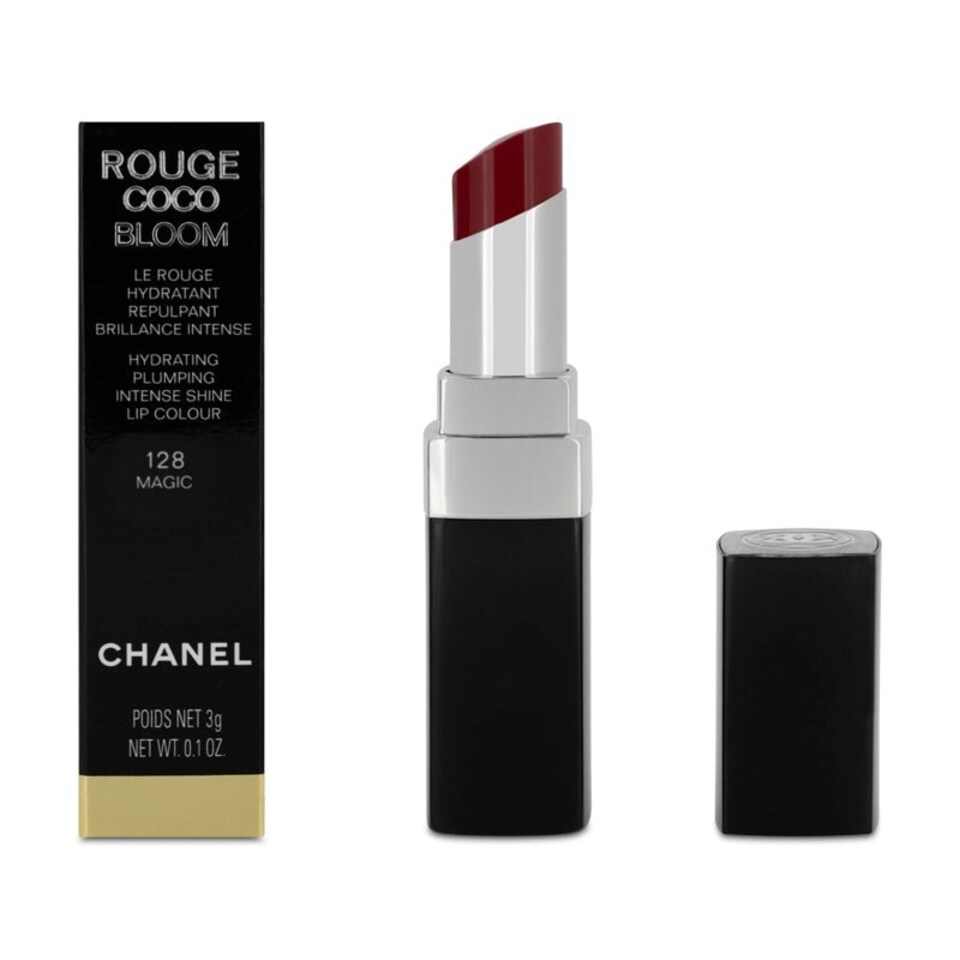 image 1 of Chanel Rouge Hydrating Plump Intense Shine Red Lipstick 128 Magic N/A