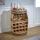 image 3 of Surrey Solid Dark Barrel Wine Sideboard - Solid Mango Wood - L58 x W58 x H90 cm | Brown
