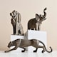 image 5 of Naturecraft Geometric Sitting Lion Figurine Grey