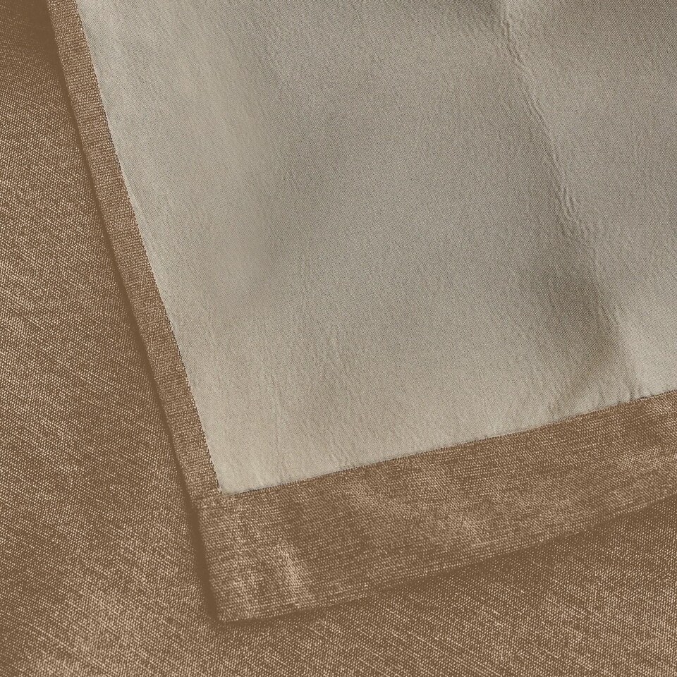 image 1 of Chenille Blackout Pencil Pleat Top Curtains 117cm x 229cm Beige | Brown | Beige | 1